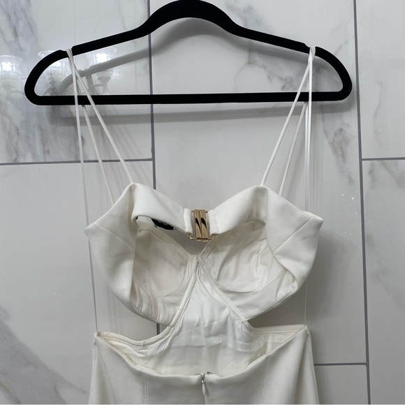 MISHA COLLECTION Ivory Cut-Out Midi Dress - Picture 7 of 8